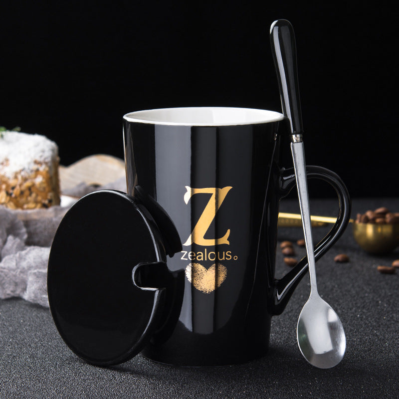 Personalized Initial Ceramic Mug – Last Name Letter Cup