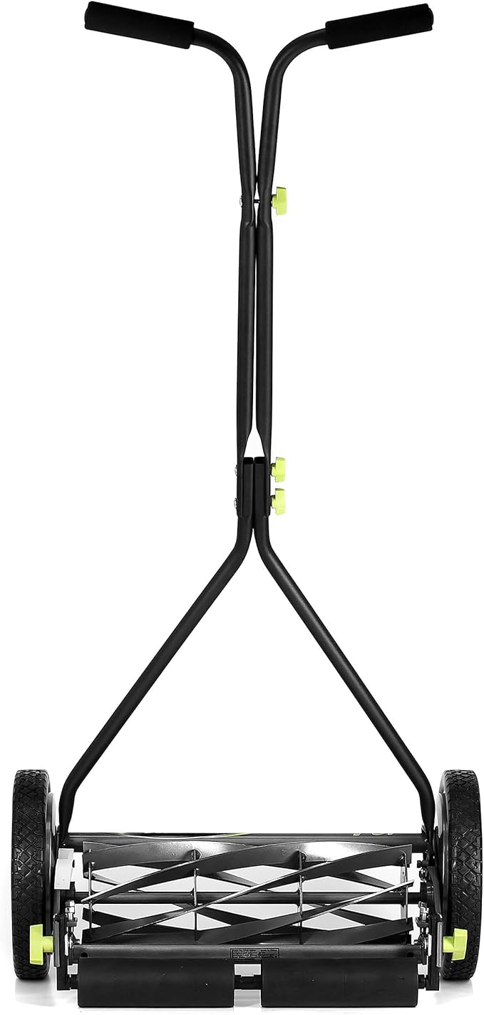 ULM Center ProCut 16β Manual Reel Lawn Mower β 7 Precision Blade Push Mower for Small to Medium Lawns, Lightweight Eco - Friendly Grass Cutter - Decindoor