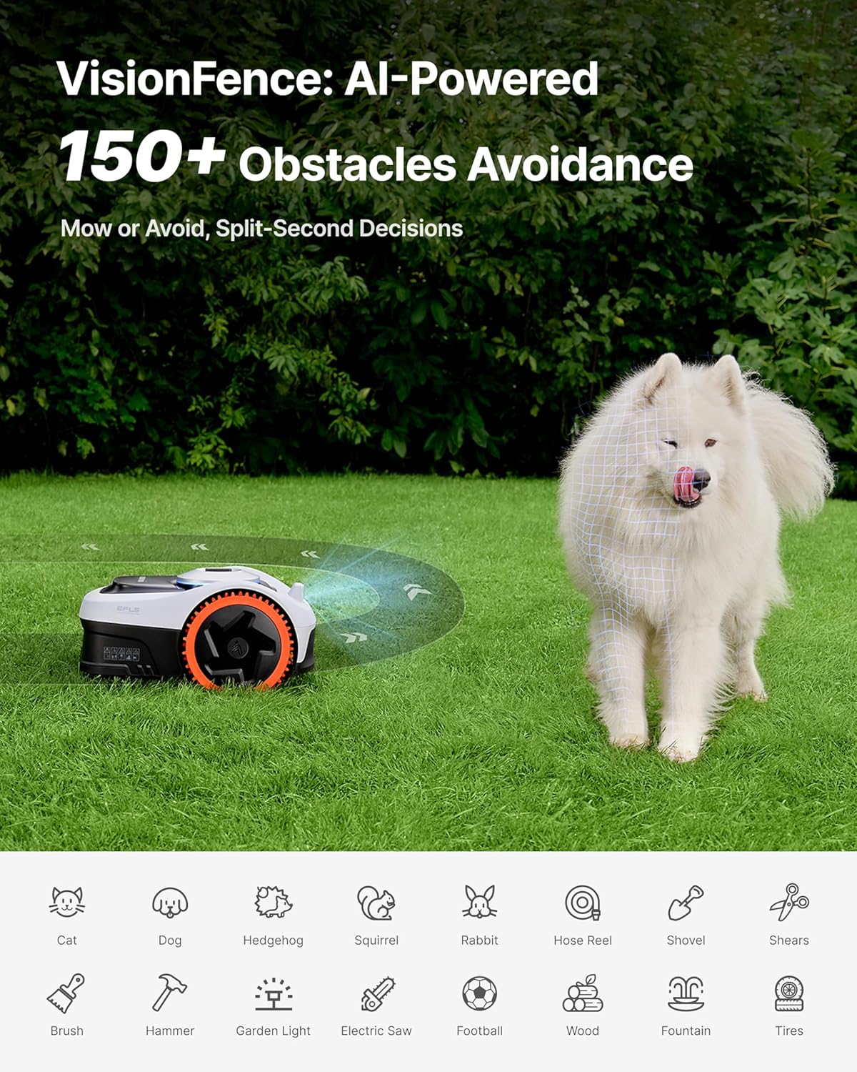 Navimow RTK Vision Robotic Lawn Mower for 0.37 Acre with Wire-Free Smart Navigation
