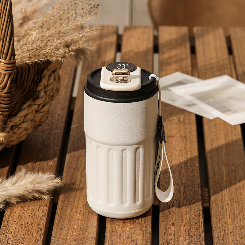 Smart Digital Thermal Bottle – LED Temperature Coffee Mug 450ml