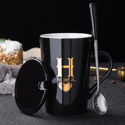Personalized Initial Ceramic Mug – Last Name Letter Cup
