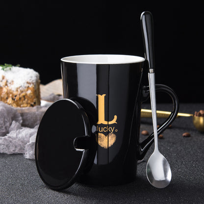 Personalized Initial Ceramic Mug – Last Name Letter Cup