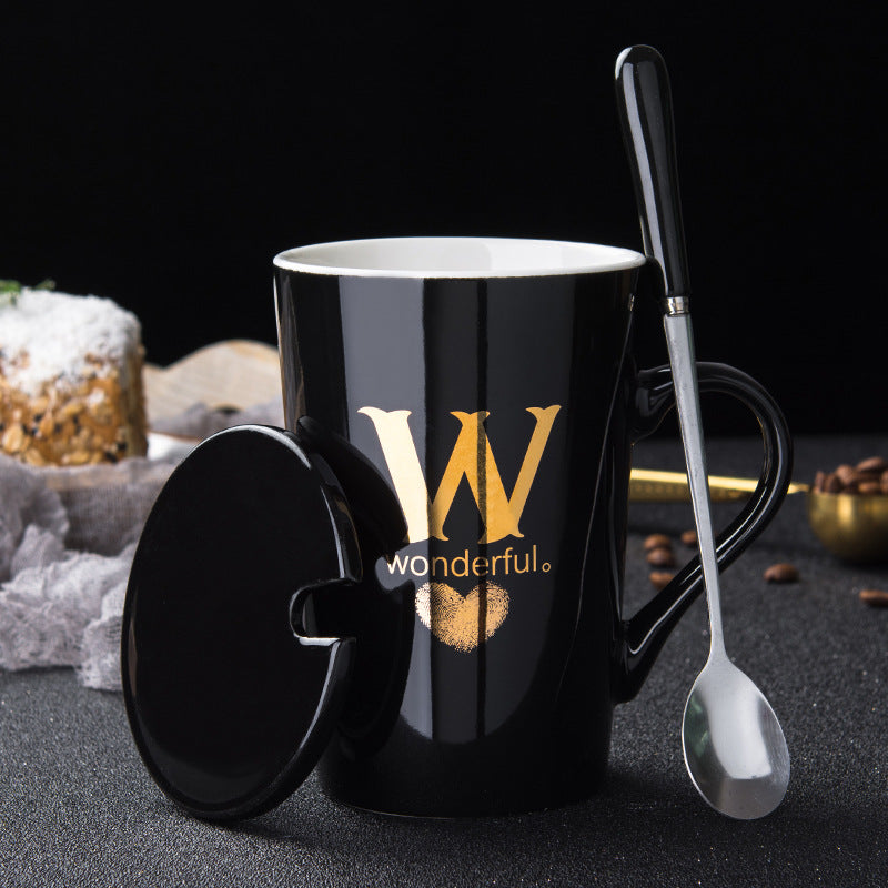 Personalized Initial Ceramic Mug – Last Name Letter Cup