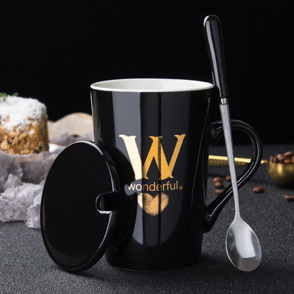 Personalized Initial Ceramic Mug – Last Name Letter Cup