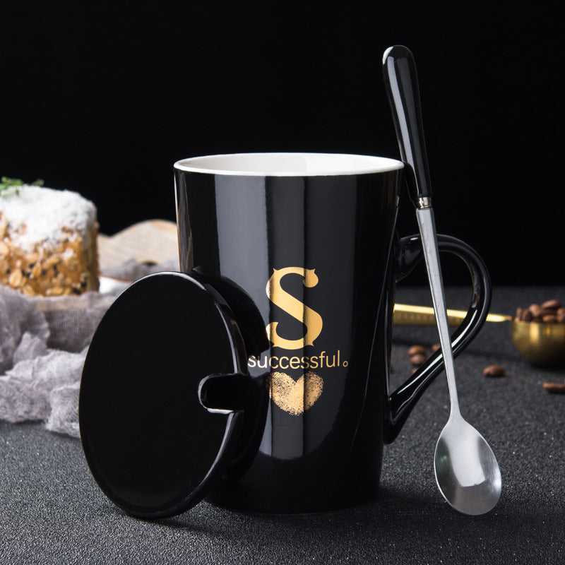 Personalized Initial Ceramic Mug – Last Name Letter Cup