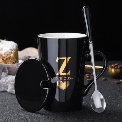 Personalized Initial Ceramic Mug – Last Name Letter Cup