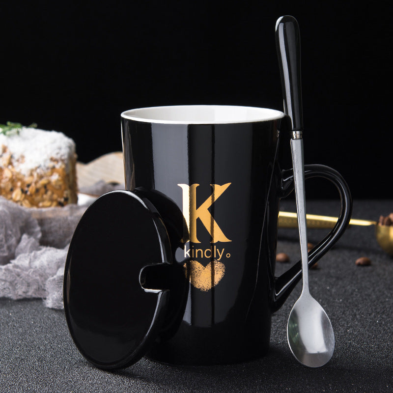 Personalized Initial Ceramic Mug – Last Name Letter Cup