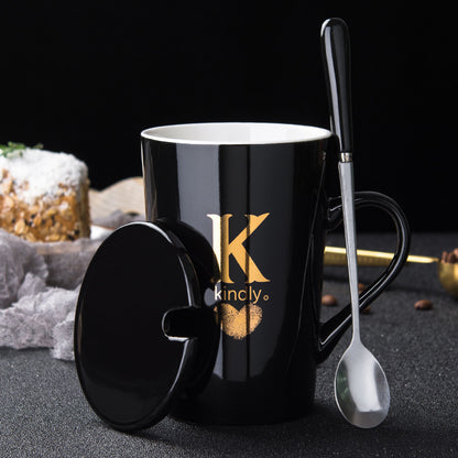 Personalized Initial Ceramic Mug – Last Name Letter Cup
