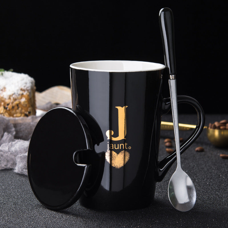 Personalized Initial Ceramic Mug – Last Name Letter Cup