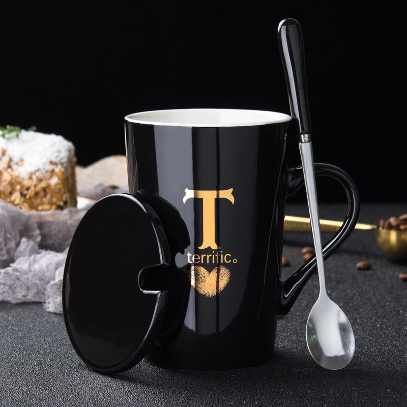Personalized Initial Ceramic Mug – Last Name Letter Cup