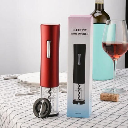 Automatic Electric Wine Opener – Corkscrew Kit with Foil Cutter