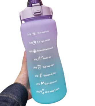 Portable Water Bottle Set – Transparent Travel Cup with Scale