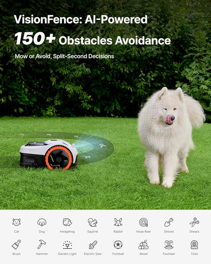 Navimow RTK Vision Robotic Lawn Mower for 0.37 Acre with Wire-Free Smart Navigation