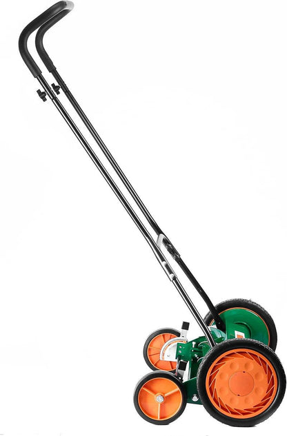 LMcenter's GreenEdge 20” Manual Push Reel Lawn Mower – 5 Precision Blade Classic Mower for Smooth Lawn Cutting, Lightweight Hand Push Grass Cutter