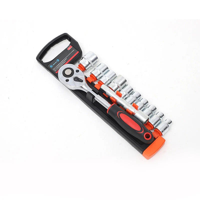 LMcenter's 12-Piece Ratchet Socket Wrench Set – Alloy Steel Repair Tool Kit