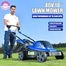 40V 18″ Cordless Lawn Mower Brushless 5 445 sq ft/0.125 ac 1×4.0Ah Battery and Fast Charger 5-Position Height for Small-to-Medi