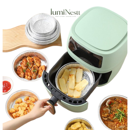 Air Fryer Disposable Foil Liners – Non-Stick Oil-Proof Paper Tray