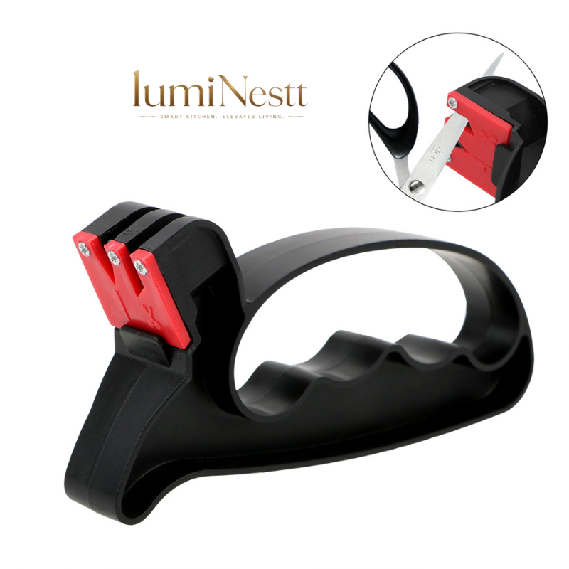 2-in-1 Handheld Knife & Scissor Sharpener – Professional Blade Repair Tool