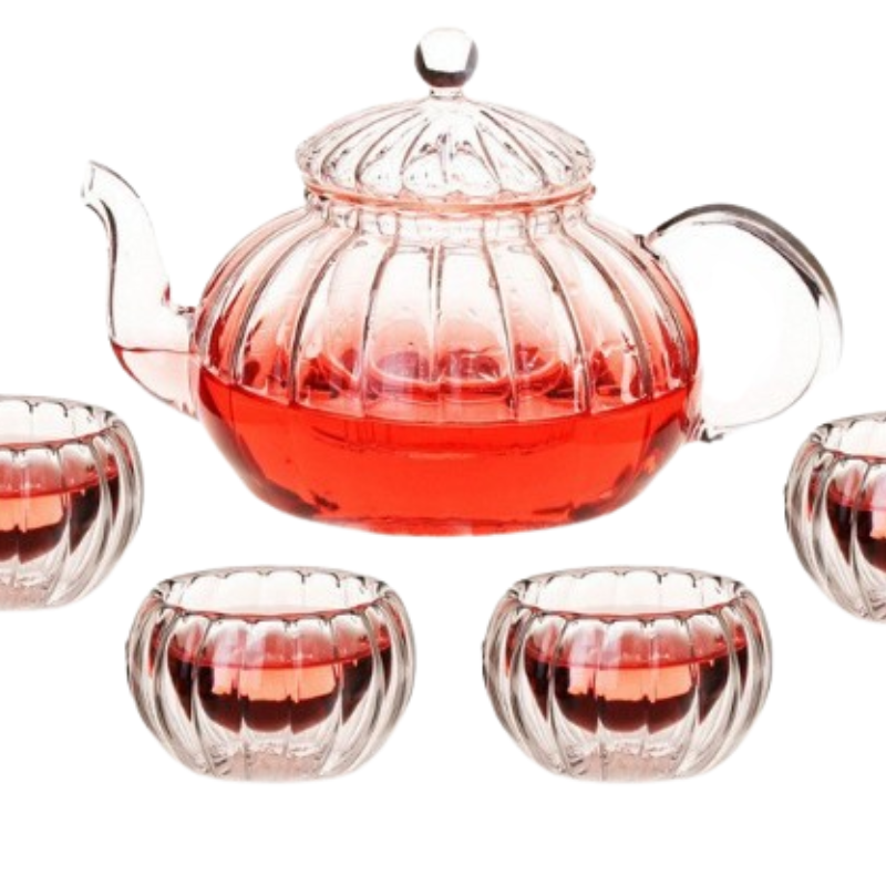 Heat Resistant Glass Teapot – Clear Tea Infuser & Brewing Pot