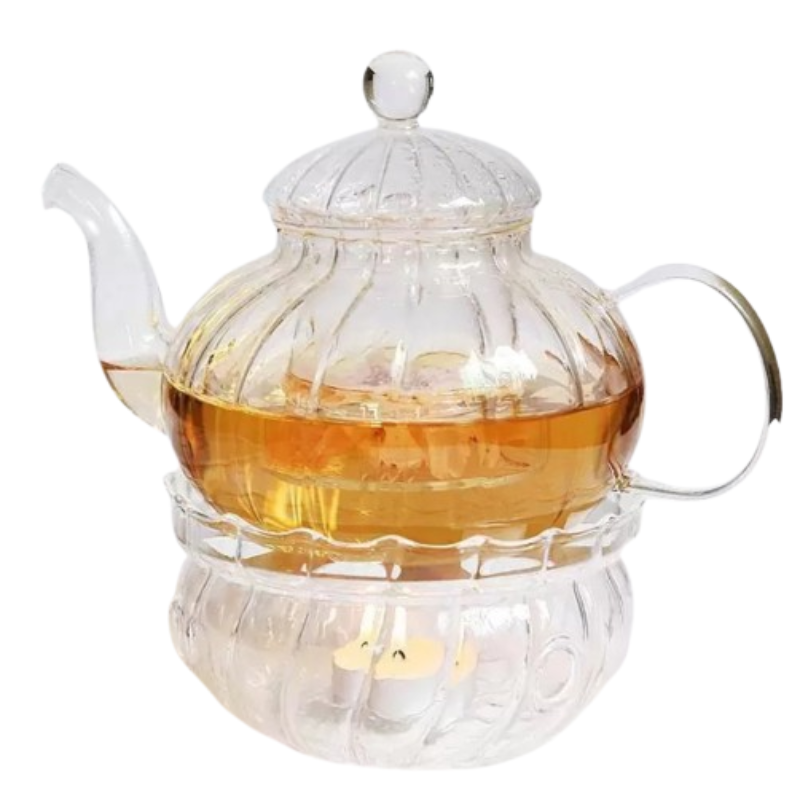 Heat Resistant Glass Teapot – Clear Tea Infuser & Brewing Pot