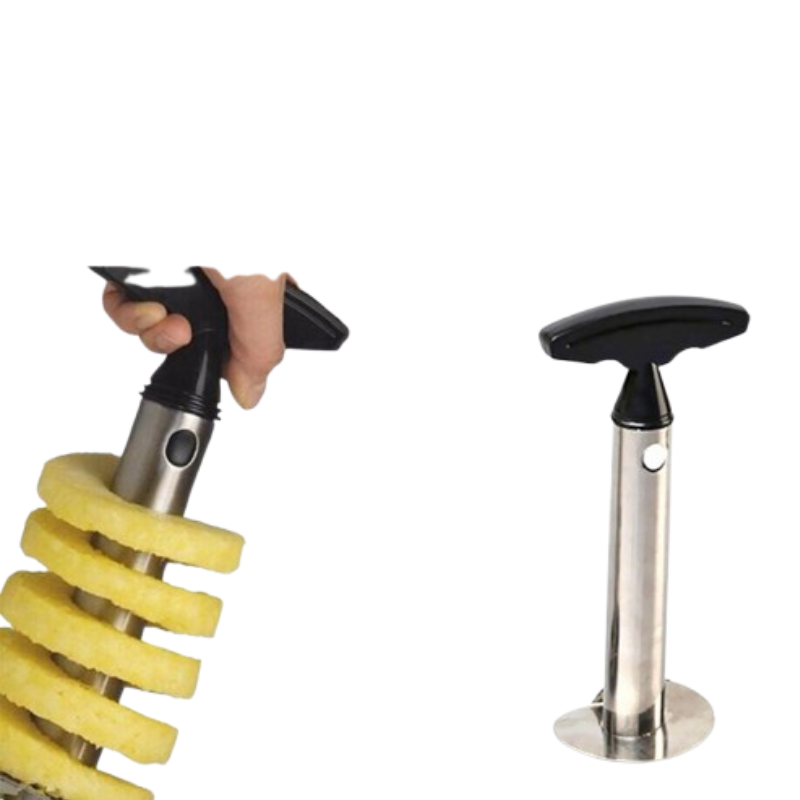 Stainless Steel Pineapple Peeler – Easy Fruit Corer & Slicer Tool with Ergonomic Handle
