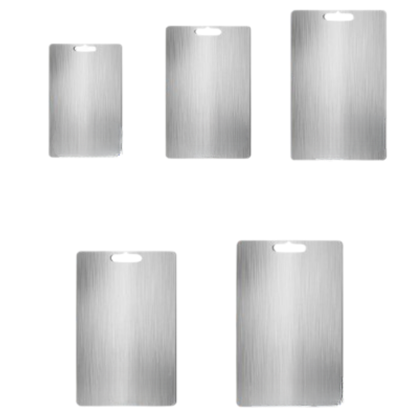 Thick Double-Sided 304 Stainless Steel Cutting Board – Hygienic Kitchen Solution