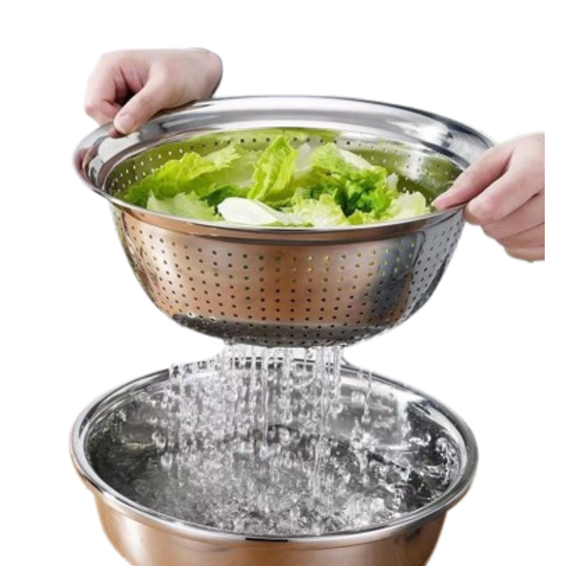 3-in-1 Multi-Function Vegetable Chopper Set – Grater, Slicer & Washing Basin Combo
