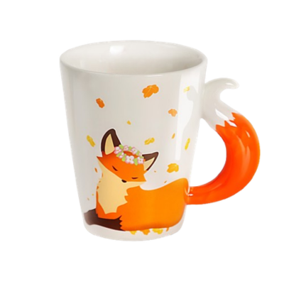 Creative Fox Ceramic Mug – Cute Animal Coffee Cup
