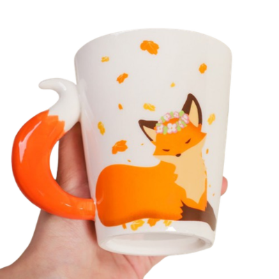 Creative Fox Ceramic Mug – Cute Animal Coffee Cup
