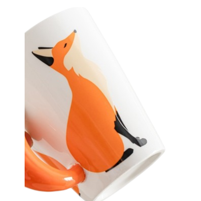 Creative Fox Ceramic Mug – Cute Animal Coffee Cup