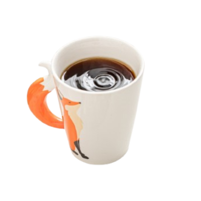 Creative Fox Ceramic Mug – Cute Animal Coffee Cup