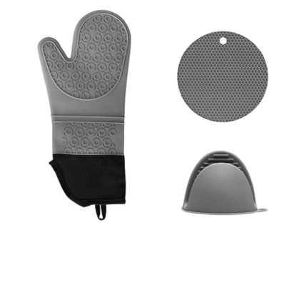 Heat Resistant Silicone Oven Mitts – Extra Thick Non-Slip Kitchen Gloves for Cooking & Baking
