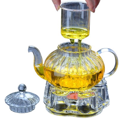 Heat Resistant Glass Teapot – Clear Tea Infuser & Brewing Pot