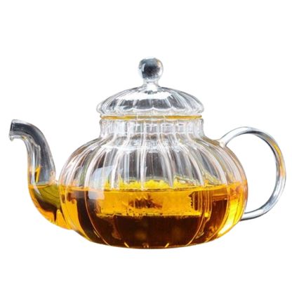 Heat Resistant Glass Teapot – Clear Tea Infuser & Brewing Pot