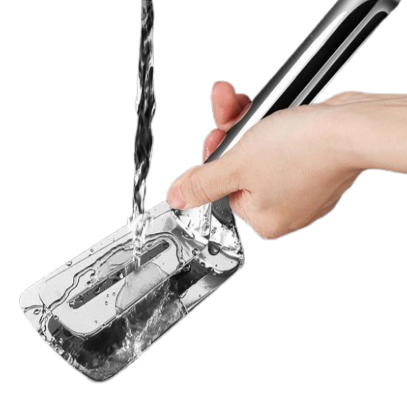 2-in-1 Steak Tongs Spatula – Stainless Steel Multifunction Kitchen Turner & Food Clip