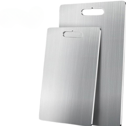 Thick Double-Sided 304 Stainless Steel Cutting Board – Hygienic Kitchen Solution