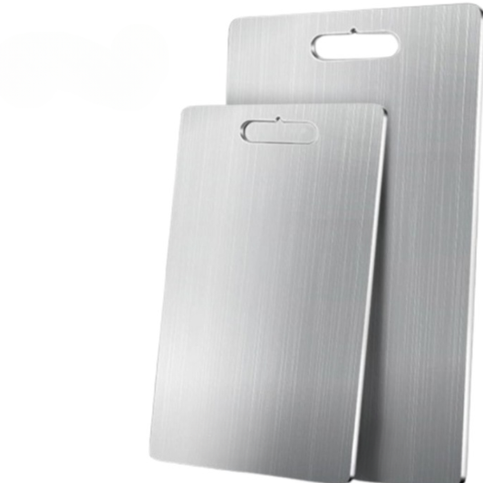 Thick Double-Sided 304 Stainless Steel Cutting Board – Hygienic Kitchen Solution