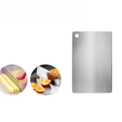 Thick Double-Sided 304 Stainless Steel Cutting Board – Hygienic Kitchen Solution