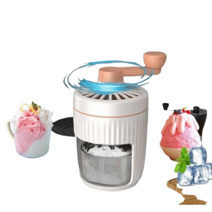 Manual Hand-Crank Ice Crusher – Portable Shaved Ice & Snow Cone Machine