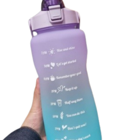 Portable Water Bottle Set – Transparent Travel Cup with Scale