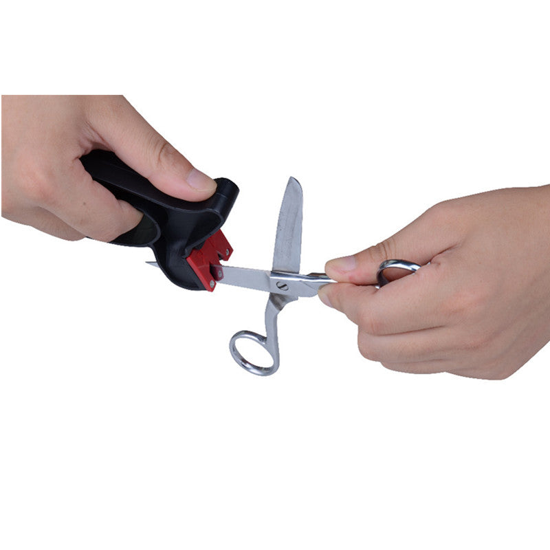 2-in-1 Handheld Knife & Scissor Sharpener – Professional Blade Repair Tool
