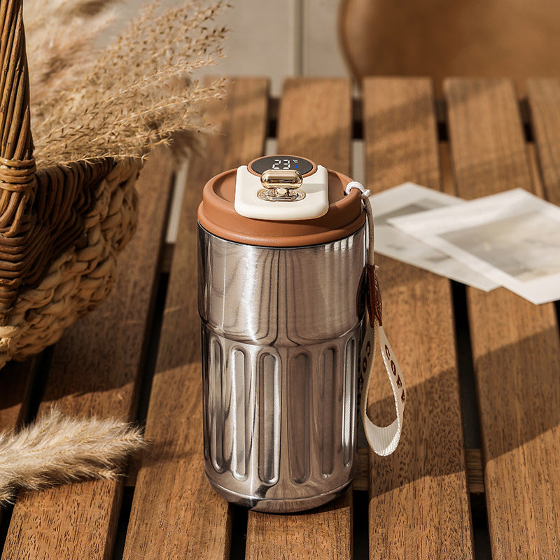 Smart Digital Thermal Bottle – LED Temperature Coffee Mug 450ml