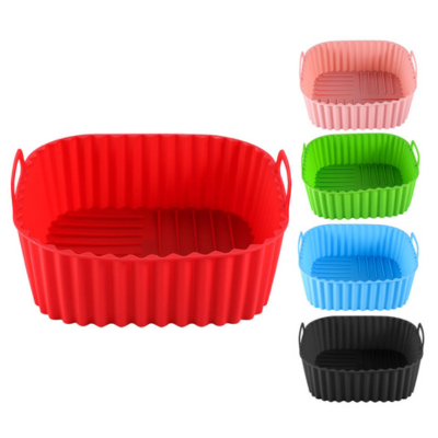 Silicone Air Fryer Tray – Reusable Square Non-Stick Basket Liner