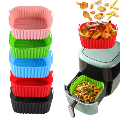 Silicone Air Fryer Tray – Reusable Square Non-Stick Basket Liner