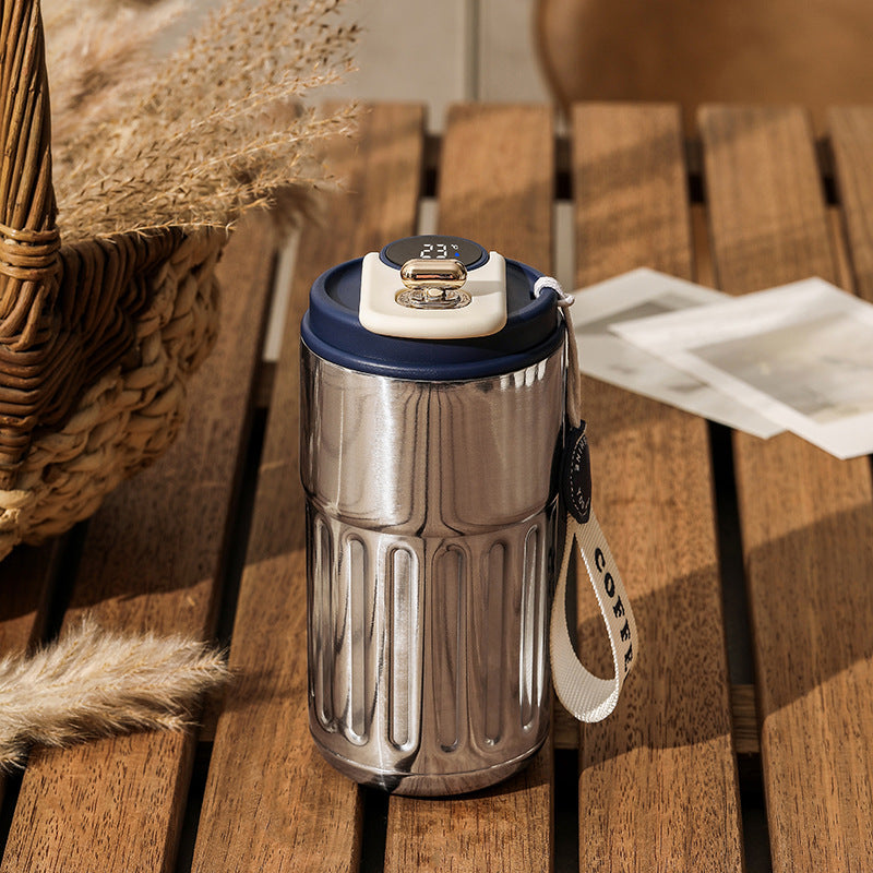 Smart Digital Thermal Bottle – LED Temperature Coffee Mug 450ml