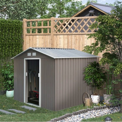 Large Outdoor Garden Storage Shed with Lockable Double Doors - Decindoor