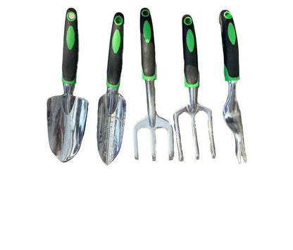 LMcenter's Garden Supplies 9-piece Aluminum Alloy Set, Silicone Two-color Handle Shovel Gardening Tools